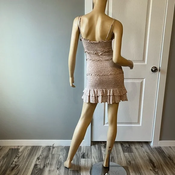 Olivaceous Blush Ruffle Mini Dress - Picture 6 of 8